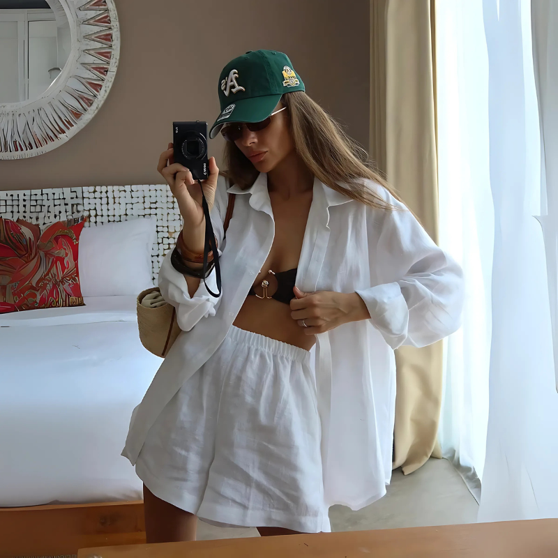 BornLadies CottonEase Set – Relaxed Shirt & Pants Outfit