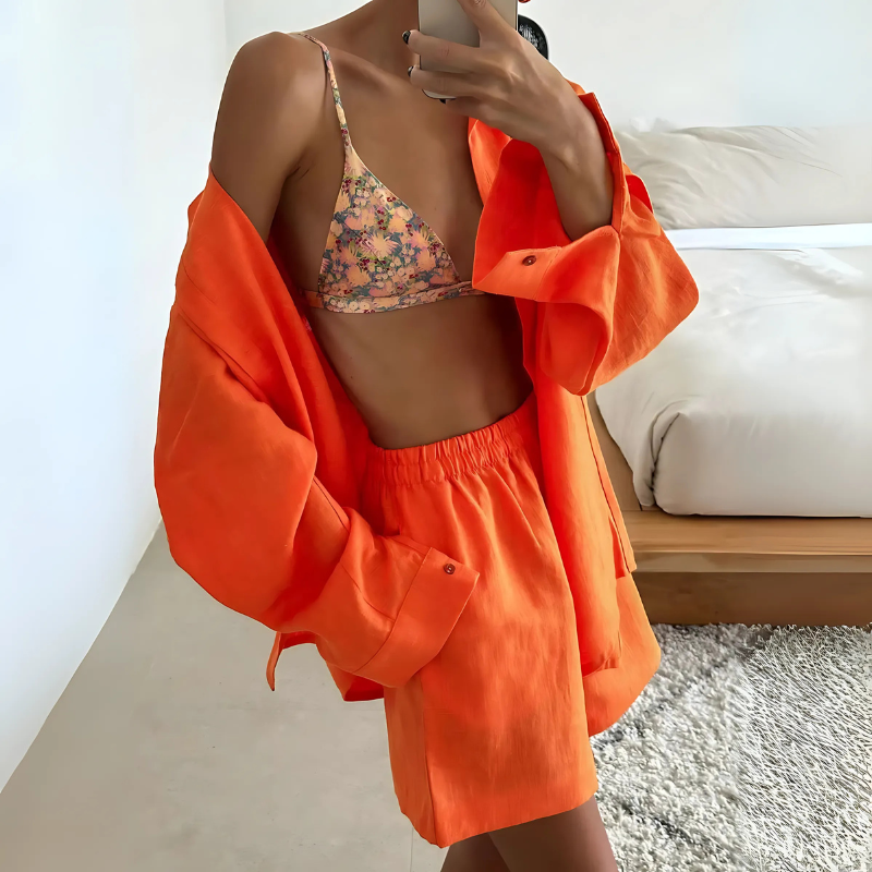 BornLadies CottonEase Set – Relaxed Shirt & Pants Outfit