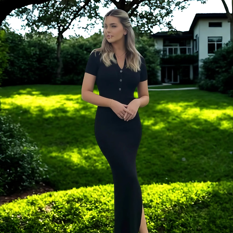 Kliou Office Chic Maxi Dress