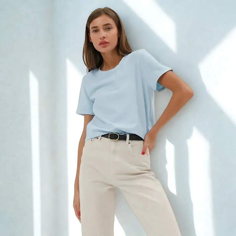 BornLadies PureCotton Tee – Soft Basic Summer Shirt