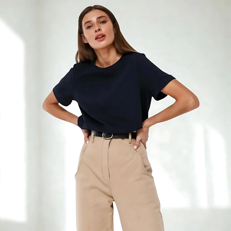 BornLadies PureCotton Tee – Soft Basic Summer Shirt