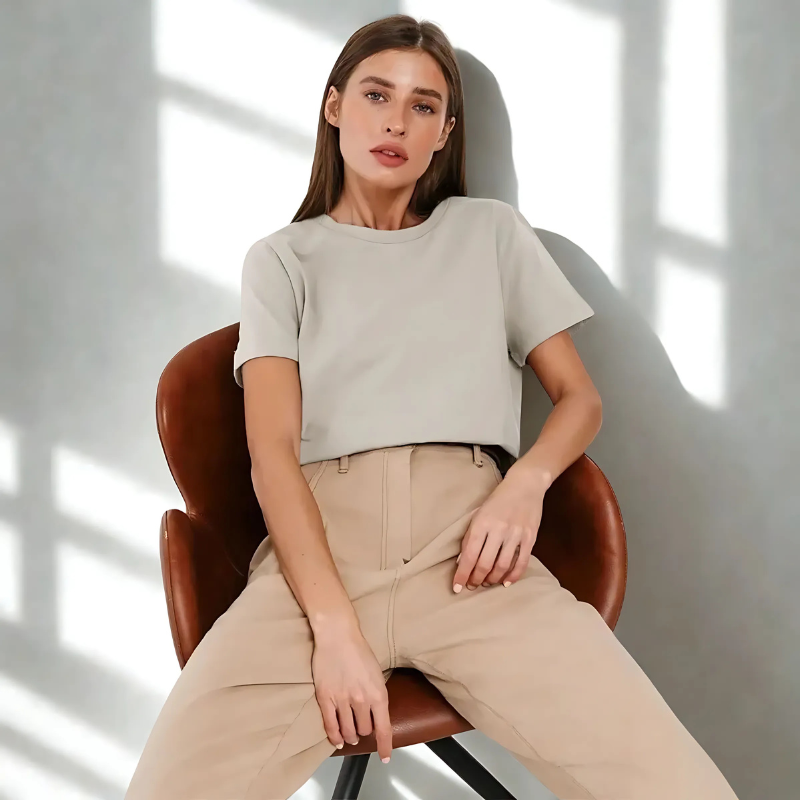 BornLadies PureCotton Tee – Soft Basic Summer Shirt