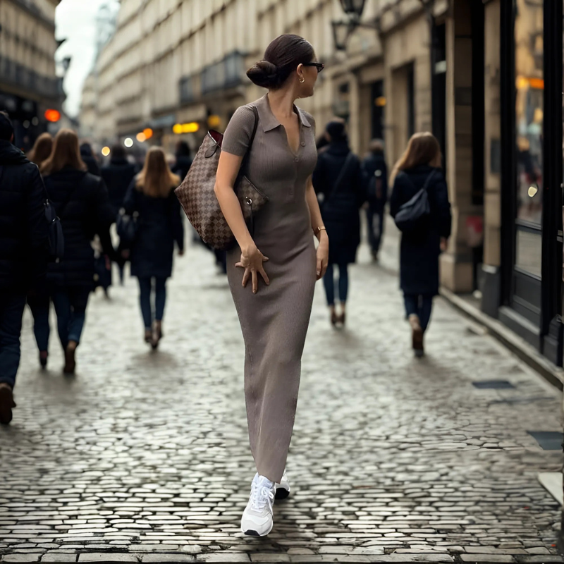 Kliou Office Chic Maxi Dress