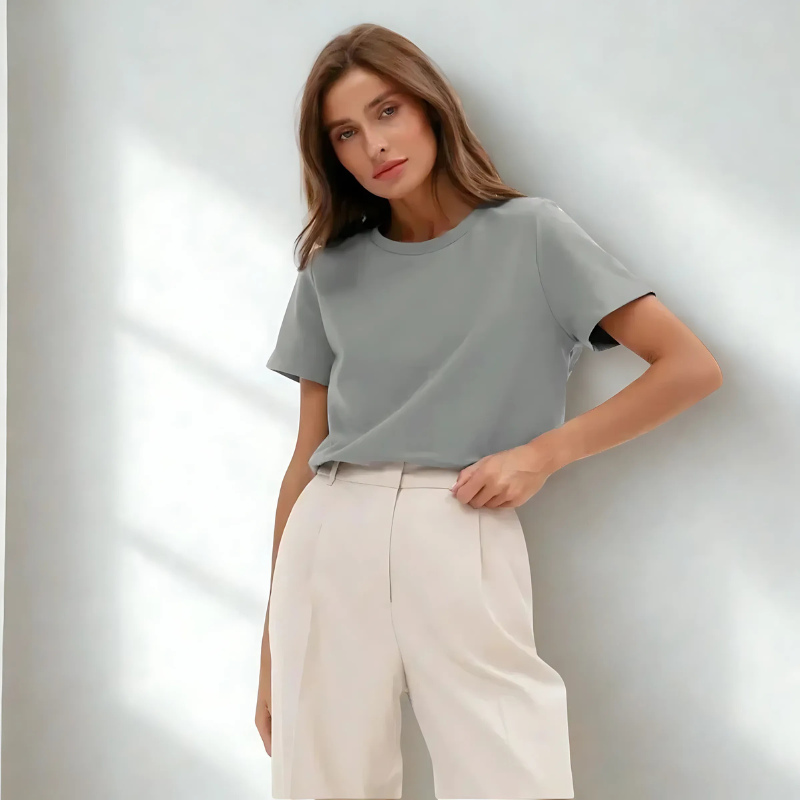 BornLadies PureCotton Tee – Soft Basic Summer Shirt