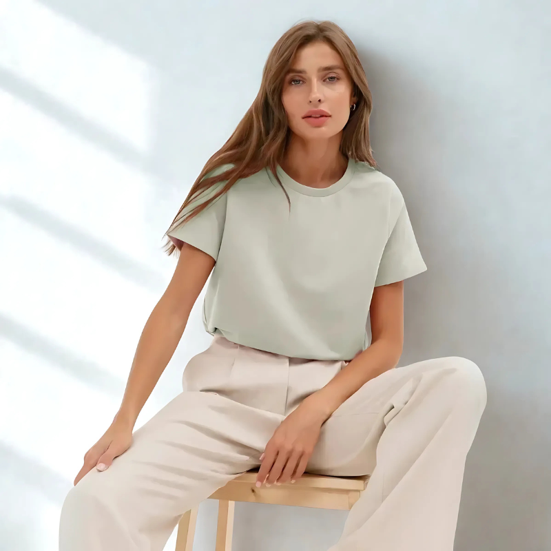 BornLadies PureCotton Tee – Soft Basic Summer Shirt