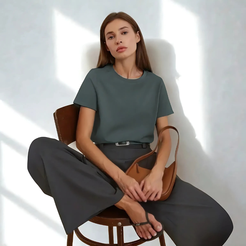 BornLadies PureCotton Tee – Soft Basic Summer Shirt