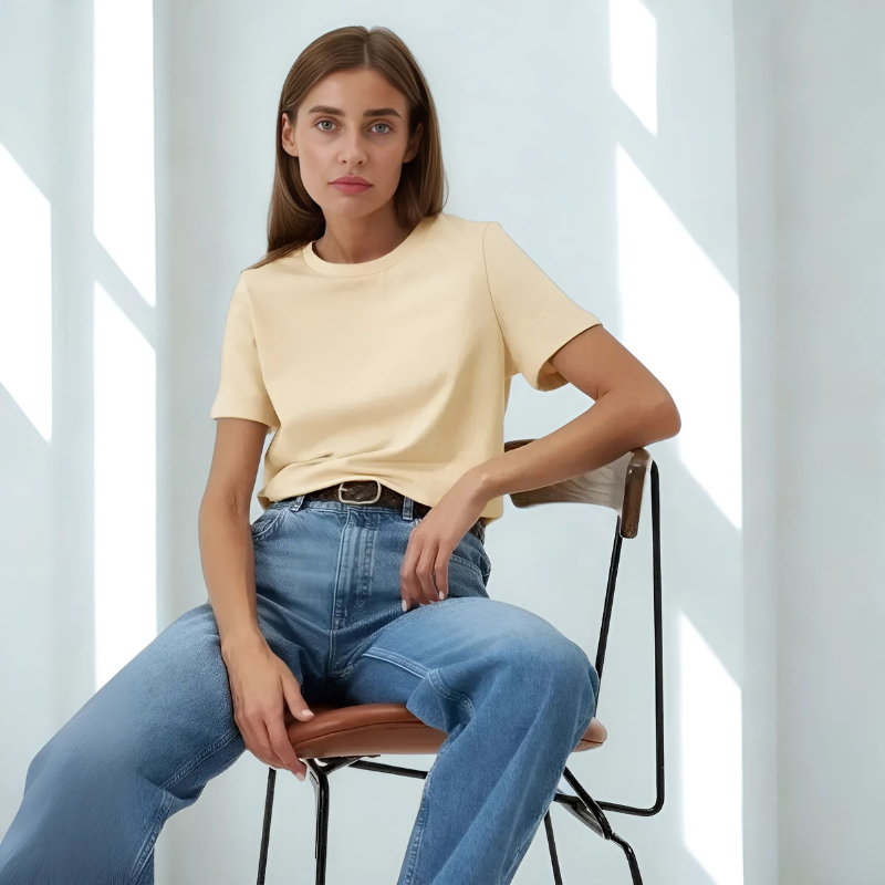 BornLadies PureCotton Tee – Soft Basic Summer Shirt