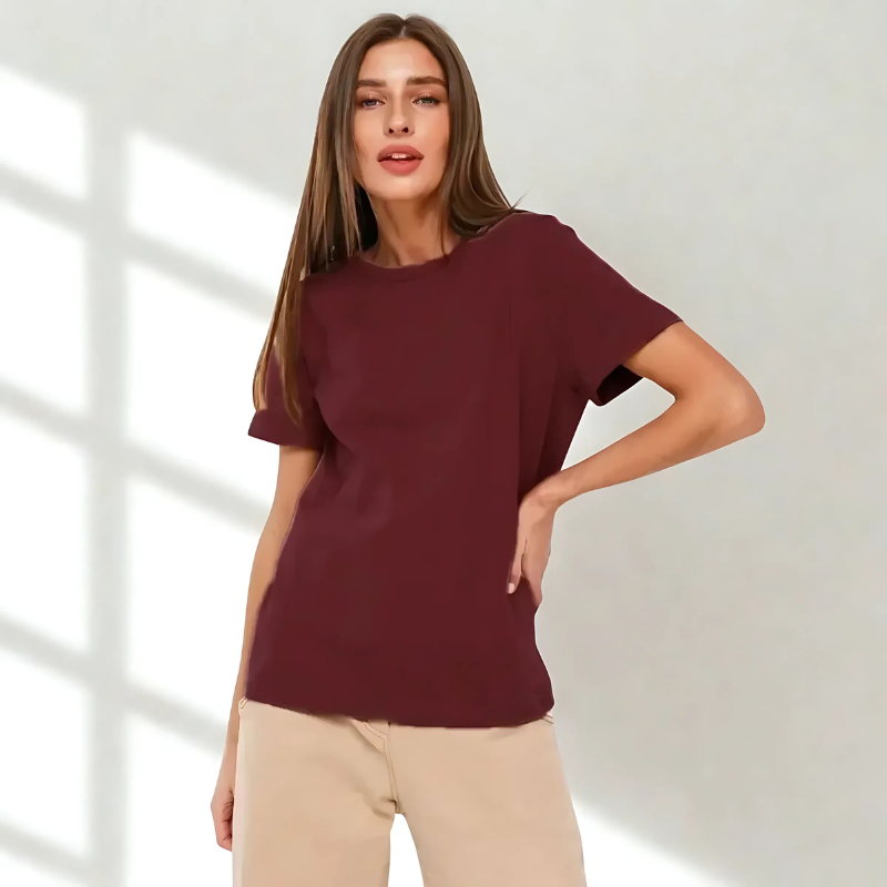 BornLadies PureCotton Tee – Soft Basic Summer Shirt