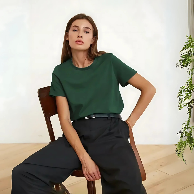 BornLadies PureCotton Tee – Soft Basic Summer Shirt