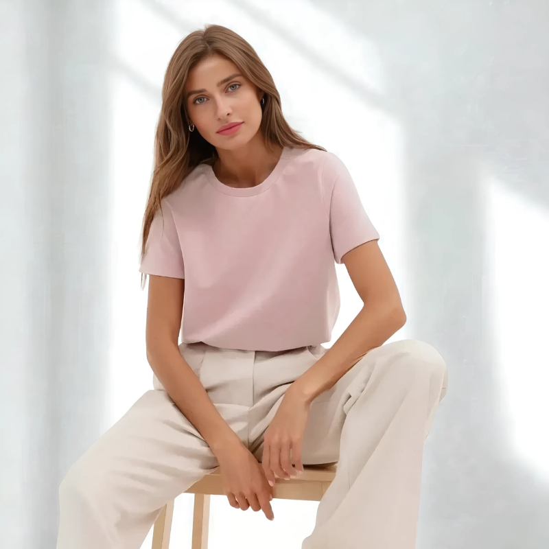 BornLadies PureCotton Tee – Soft Basic Summer Shirt