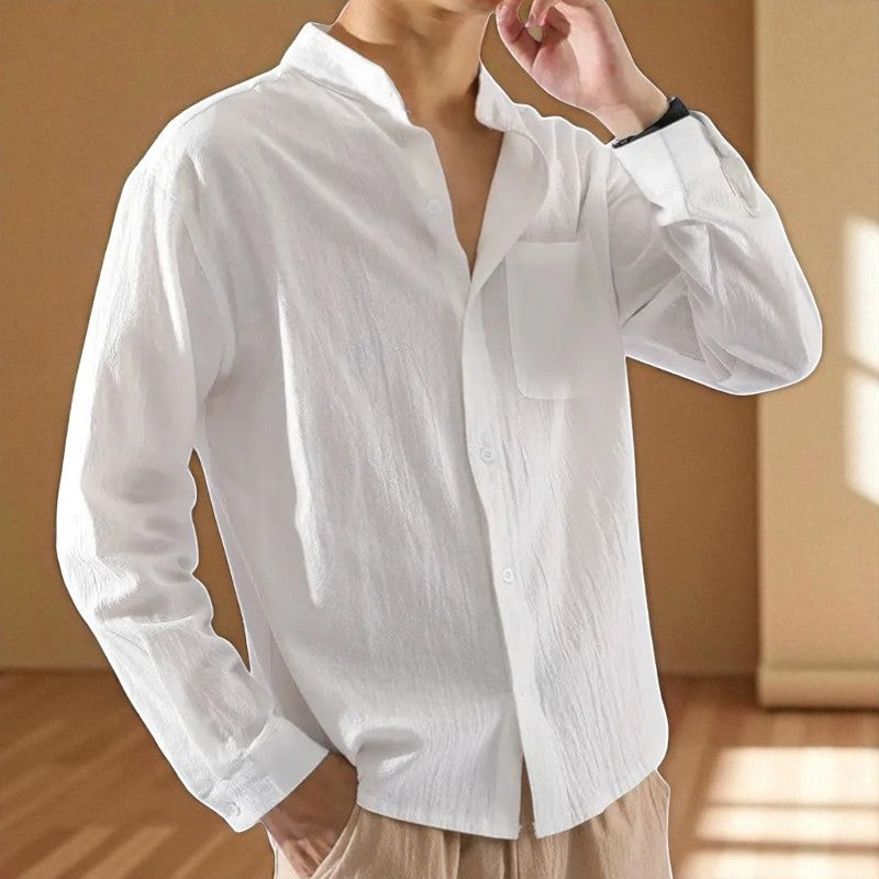 Hikari™ Men's Zen Shirt – Linen Comfort & Casual Style