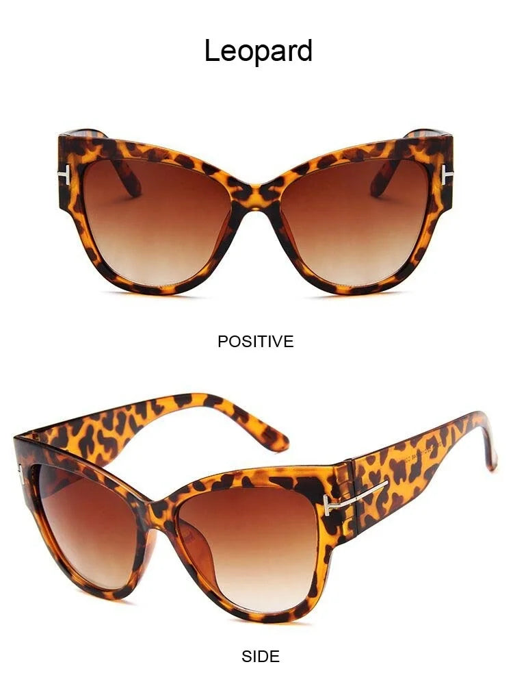 ChicVue™ Vintage Cat Eye Sunglasses – Bold Designer Frame with Gradient Lenses