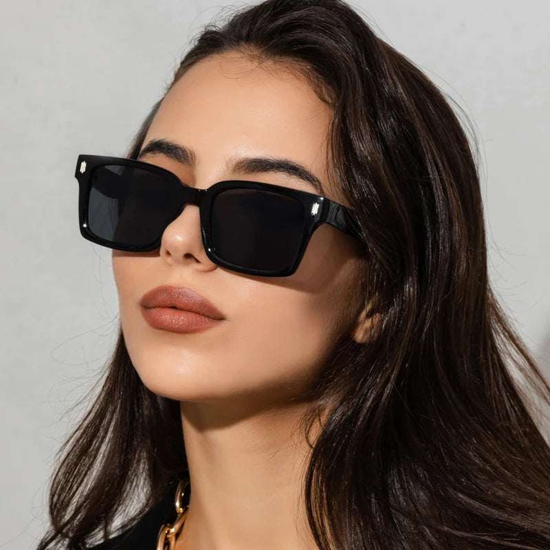 Shadow Luxe™ Retro Rectangle Sunglasses