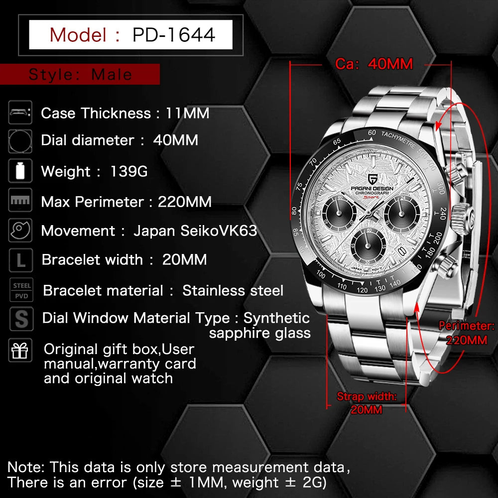 PAGANI DESIGN Meteorite Chrono – Men’s Quartz Watch