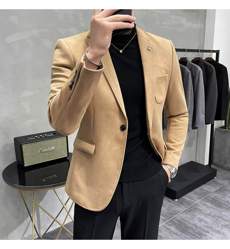 NordEdge™ Deerskin Fleece Slim Blazer