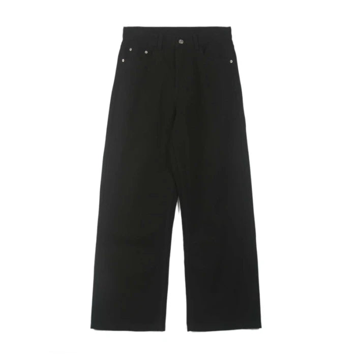 Men’s Relaxed Fit Cotton Jeans – Soft Korean-Style Casual Trousers