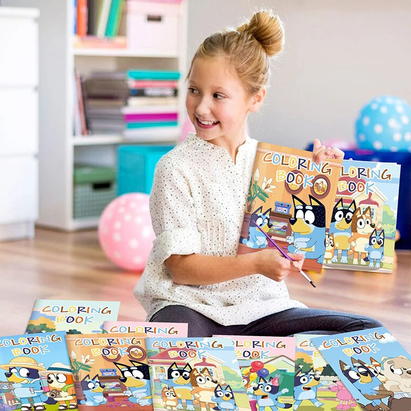 Bluey Bingo™ DIY Coloring & Puzzle Book Set – 6/12/24pcs