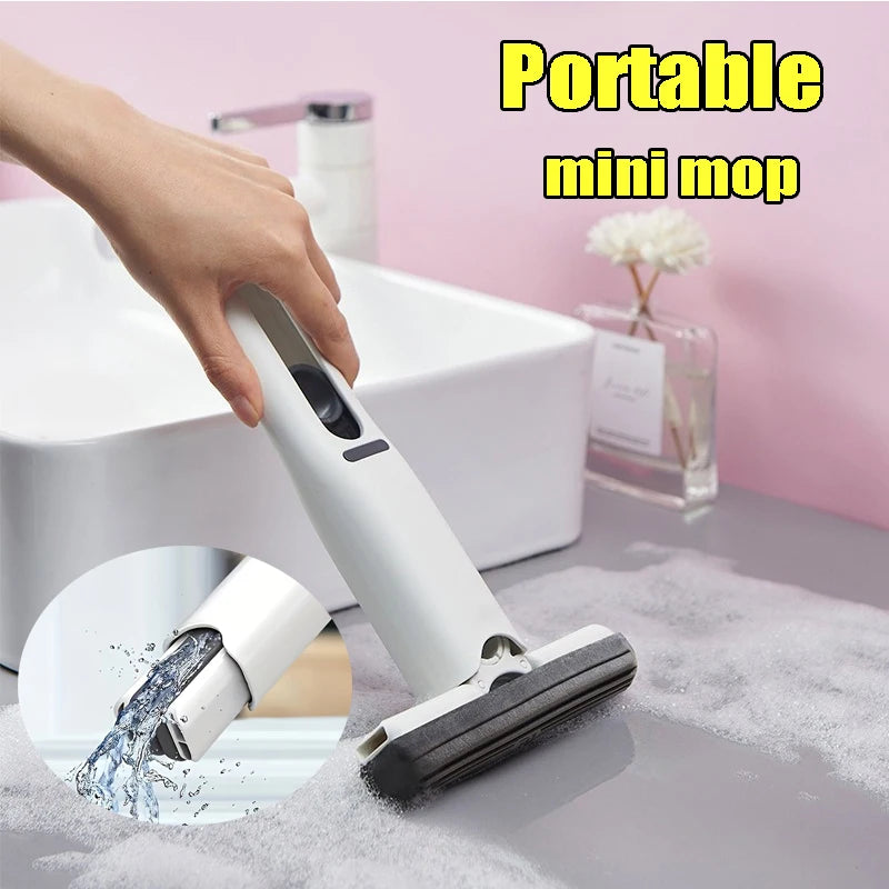 PowerClean™ Self-Squeezing Mini Mop – Folding Home & Car Cleaning Tool