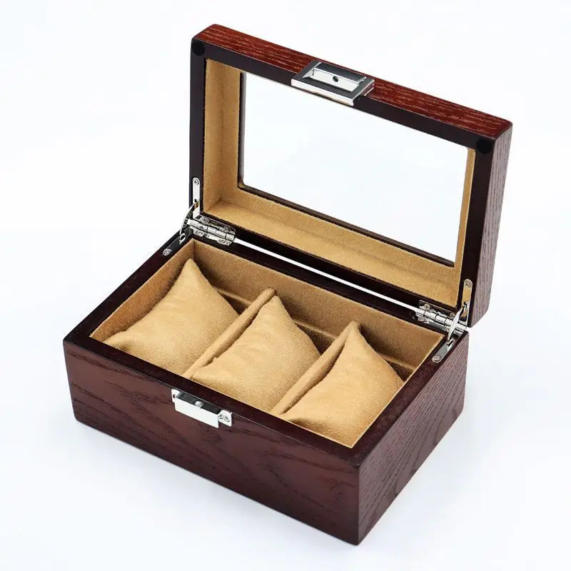 Vintage Luxe Display Case – Transparent Mechanical Watch & Bracelet Organizer
