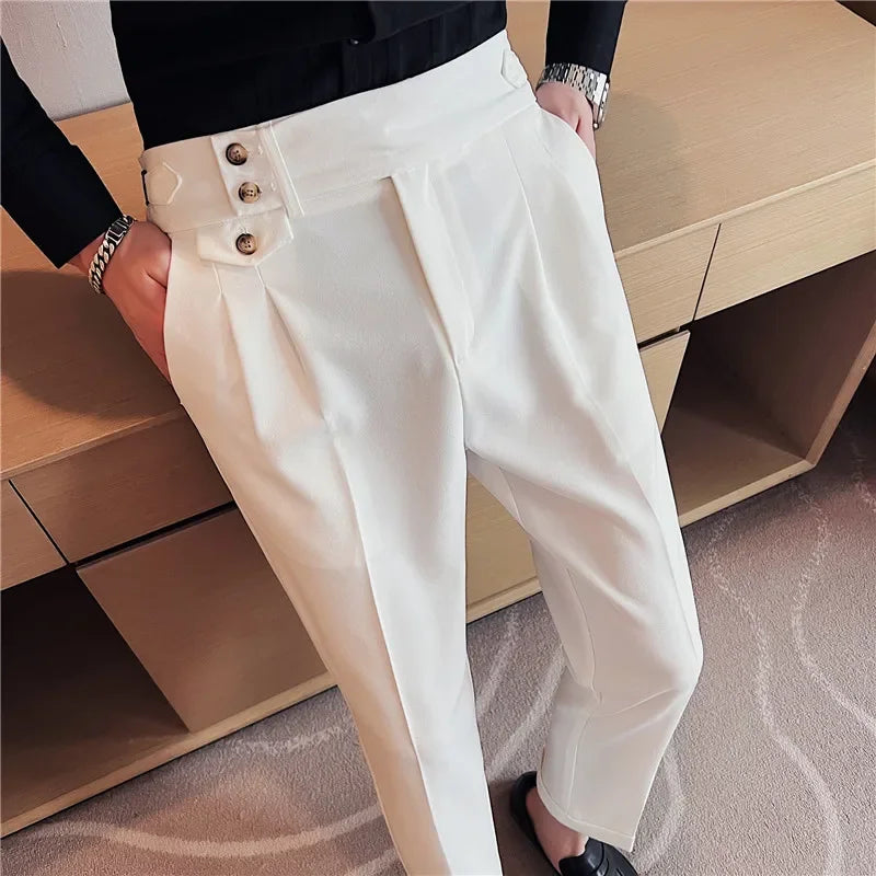 CrownFit™ High-Waist Slim Trousers for Men
