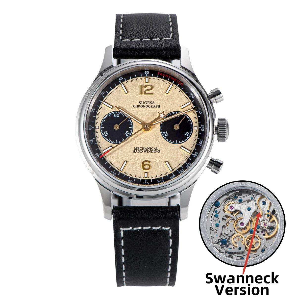 Sugess 1963 Panda Chronograph – ST1901 Pilot Edition