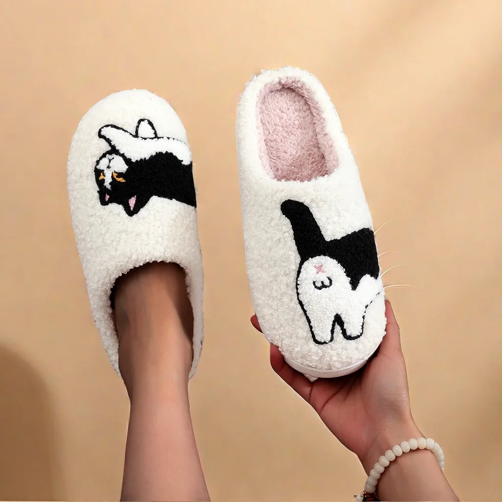 PawComfort™ Cat Plush Slippers