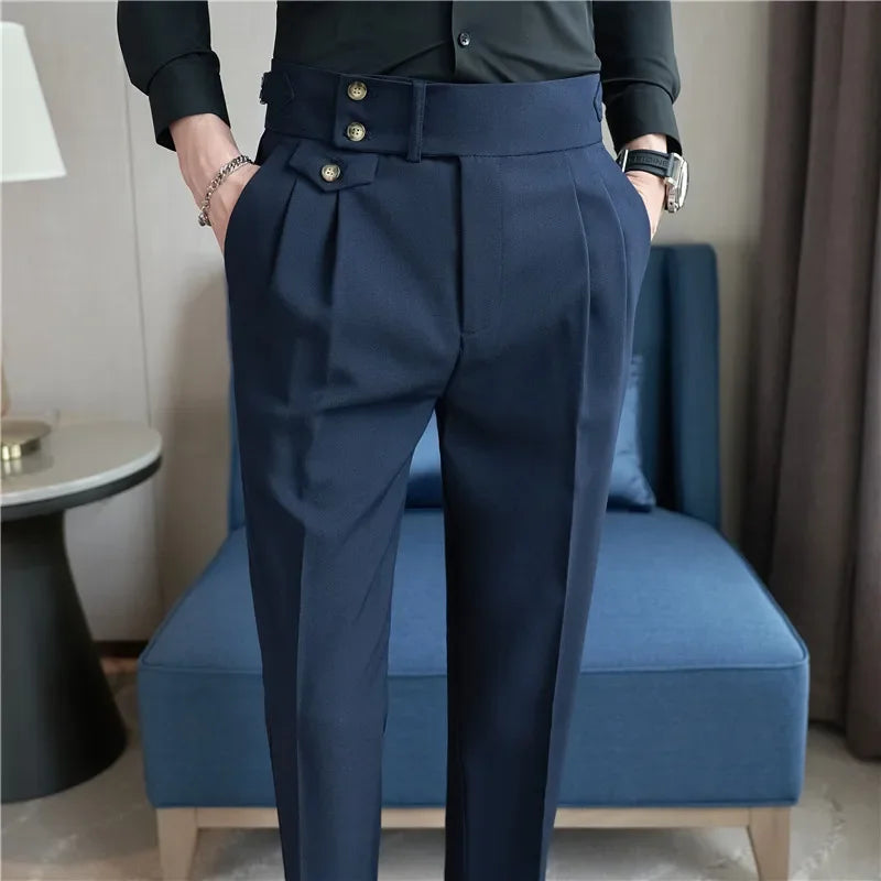 CrownFit™ High-Waist Slim Trousers for Men