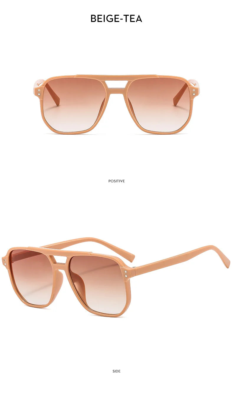 Vintage Chic™ Square Double Bridge Sunglasses