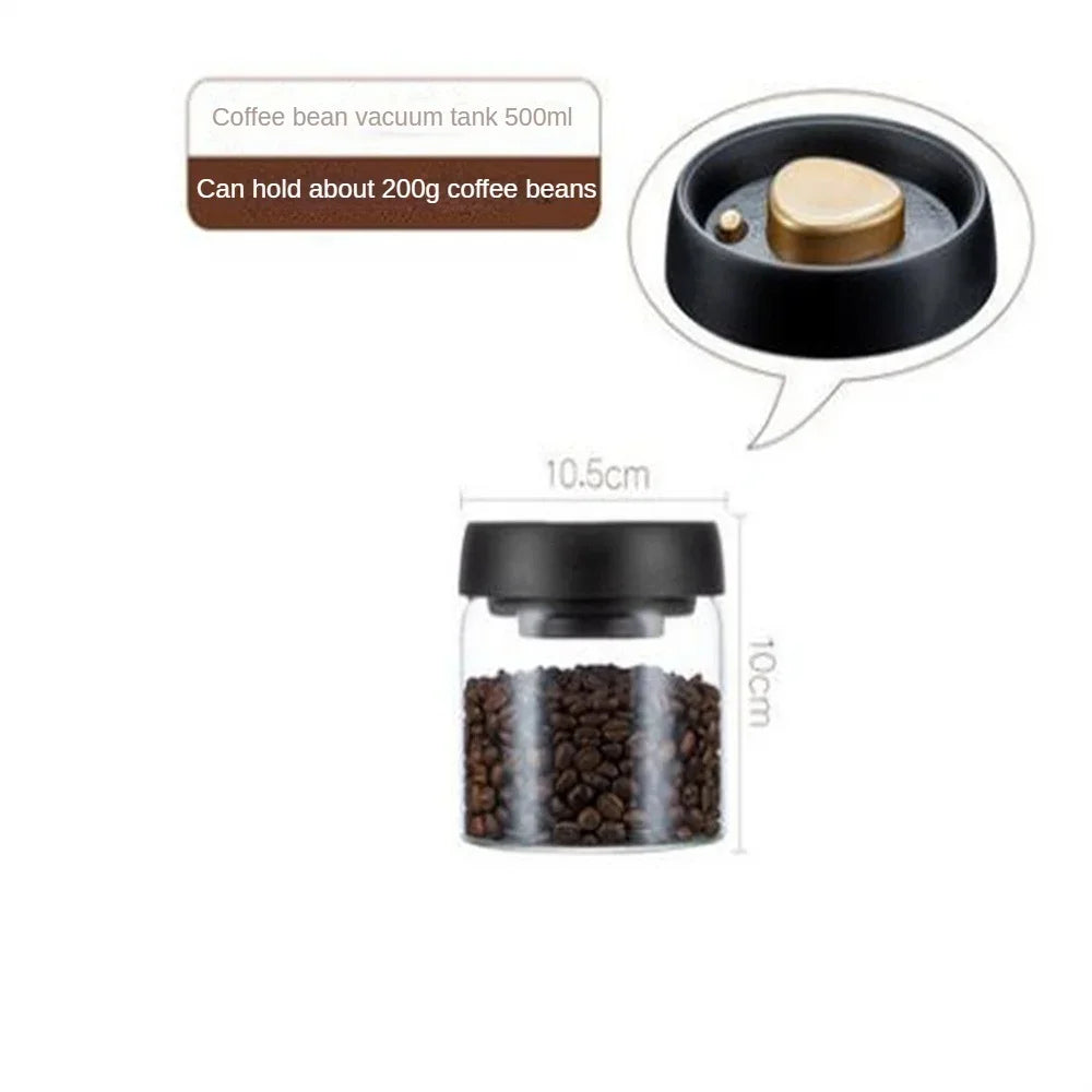 CoffeePro™ Vacuum Seal Glass Jar – Airtight Food Storage Container