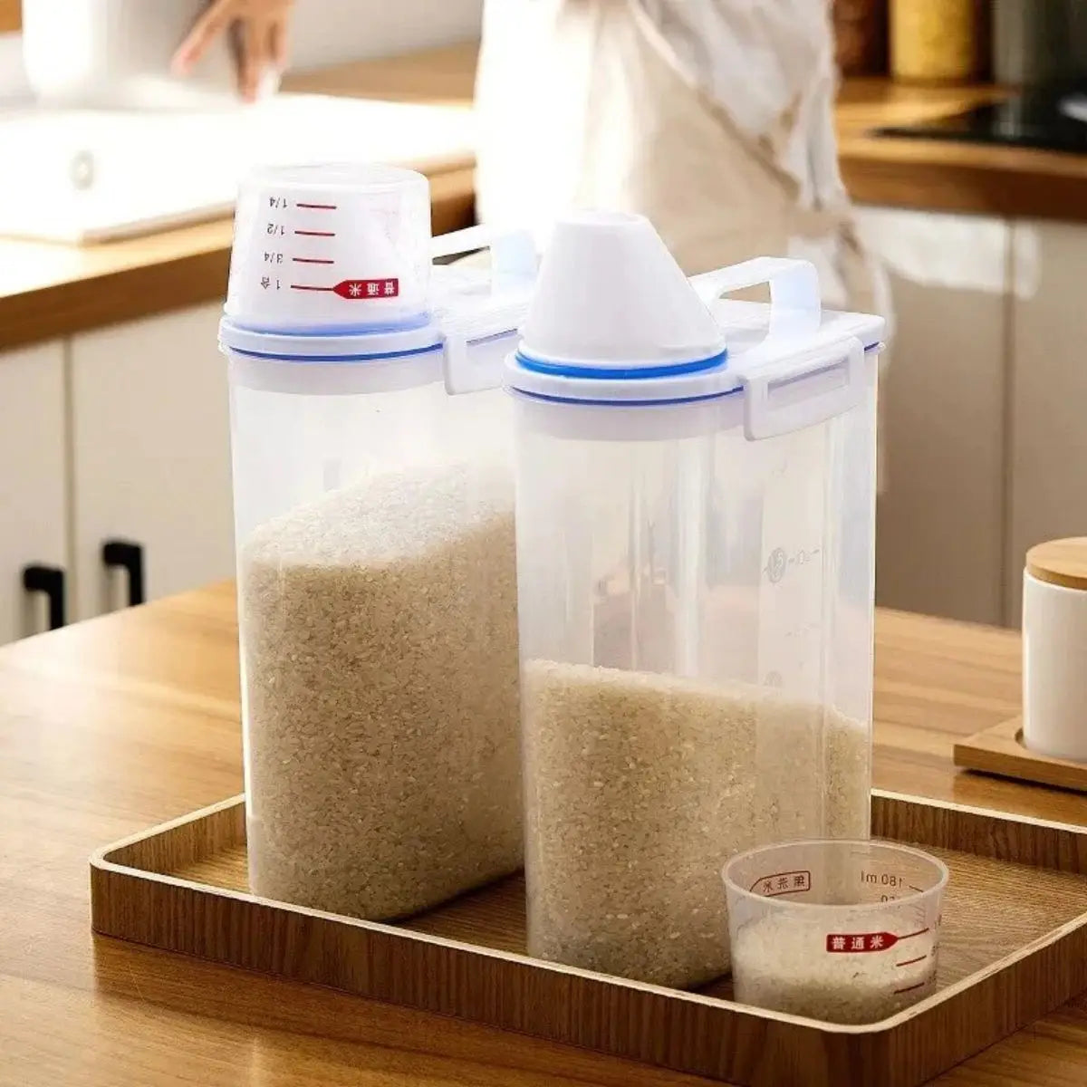 Rice & Grains Storage Canister – Measuring Cup Included