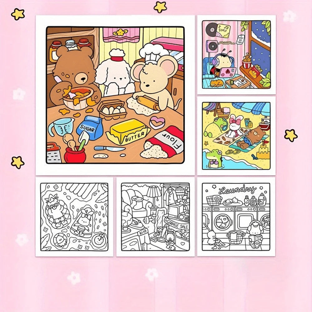 Cozy Spooks™ Halloween Coloring Book – Adorable Creepy Creatures Edition