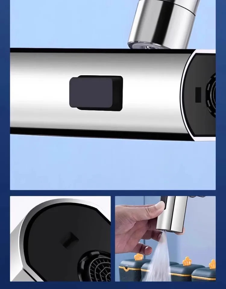 Universal Swivel Kitchen Faucet – 3 Modes