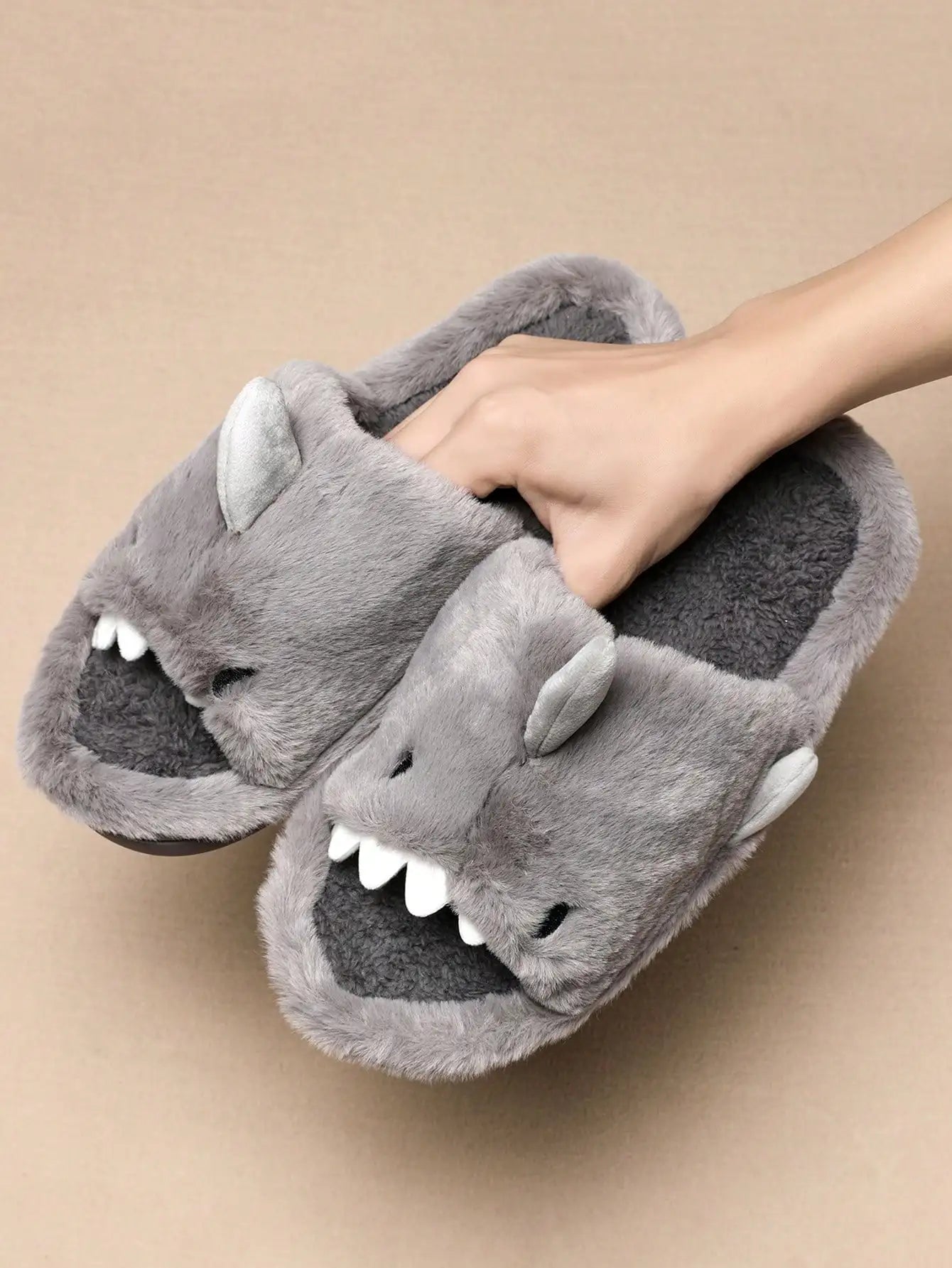 CozyStep™ Men’s Cartoon Plush Cotton Slippers – Soft, Warm & Comfortable Indoor Footwear