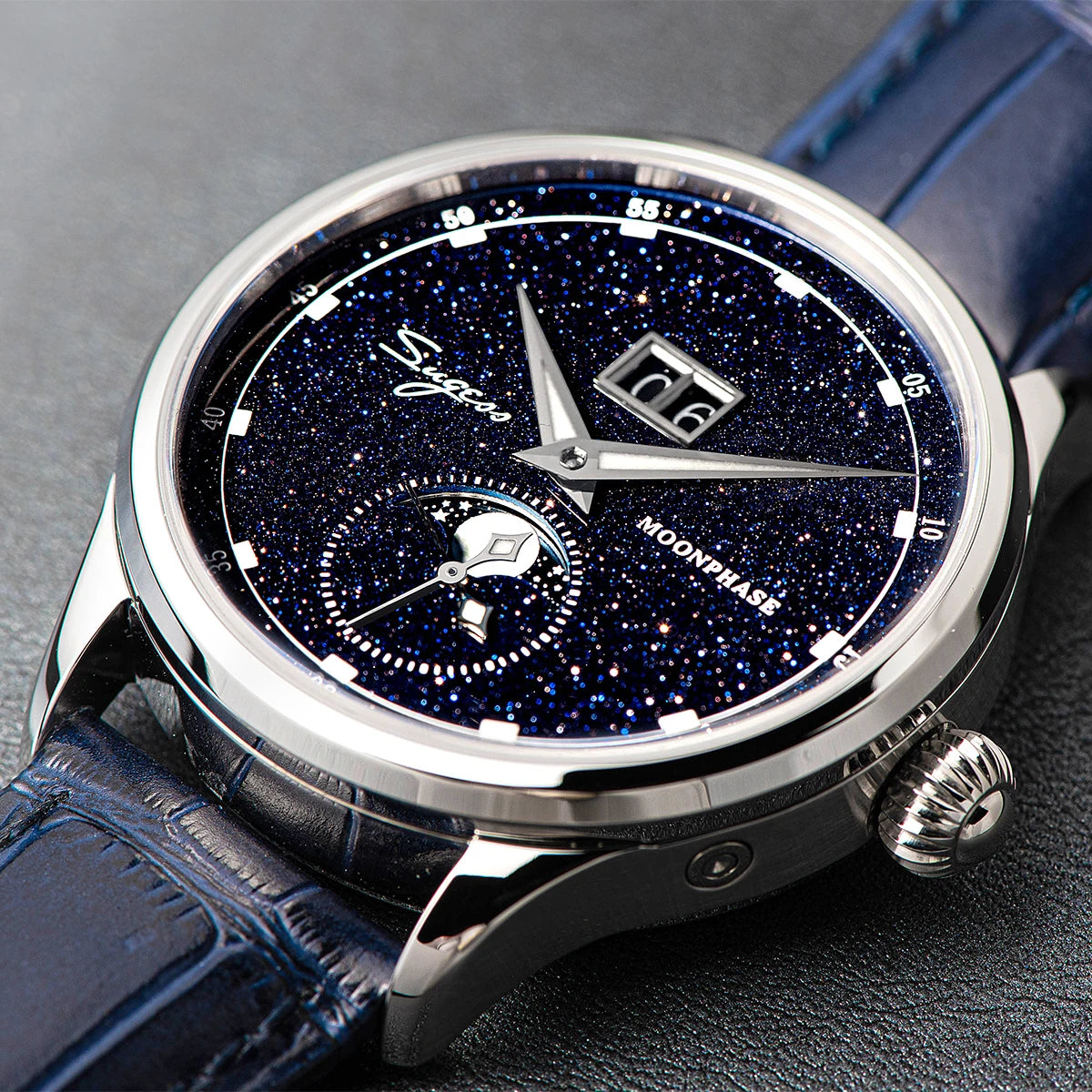 Sugess Blue Moonphase – Automatic Stardust Dial Watch