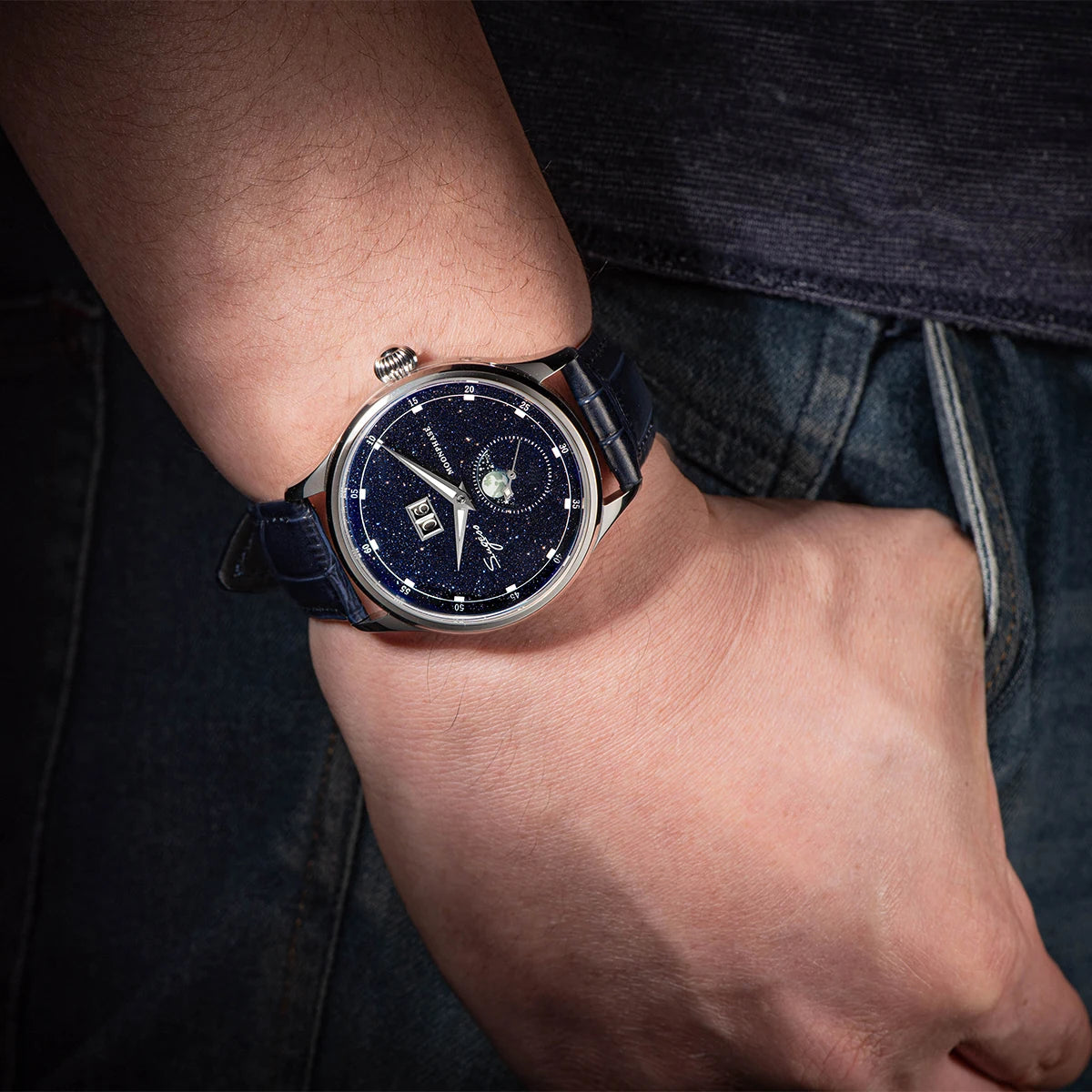 Sugess Blue Moonphase – Automatic Stardust Dial Watch