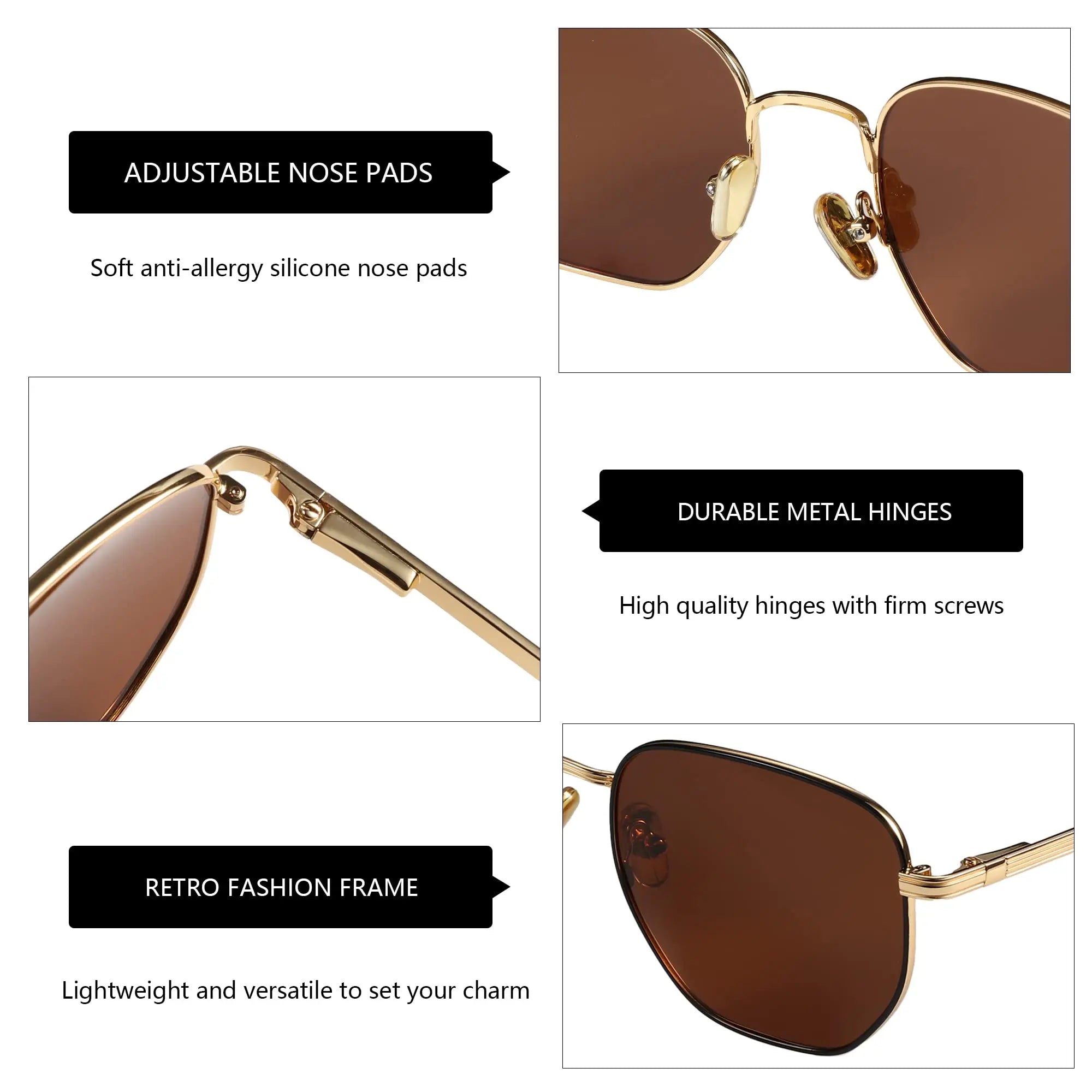 ZENOTTIC HexaShade – Retro Polarized Sunglasses