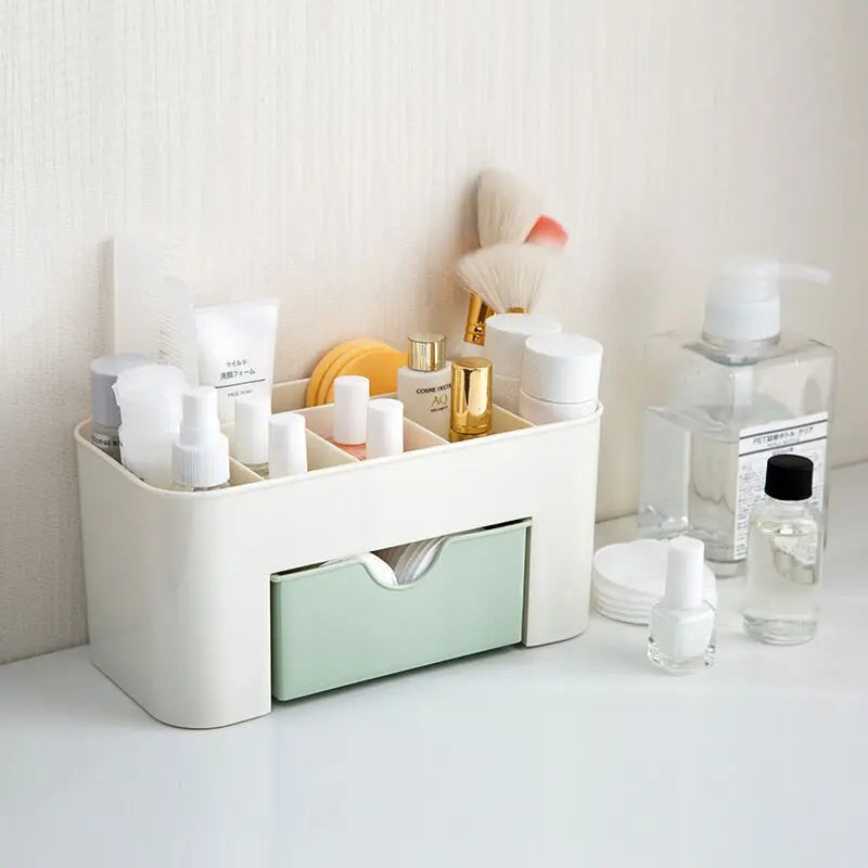 Acrylic Makeup Organizer – Drawer & Brush Storage