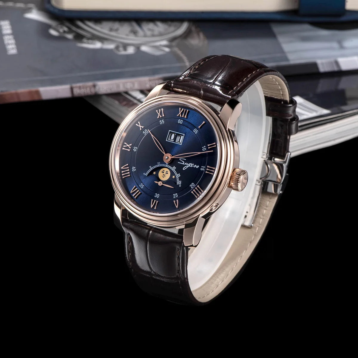 Sugess Blue Moonphase – Automatic Stardust Dial Watch