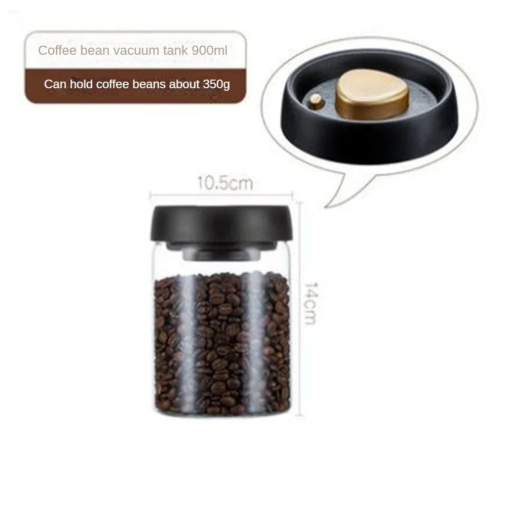 CoffeePro™ Vacuum Seal Glass Jar – Airtight Food Storage Container