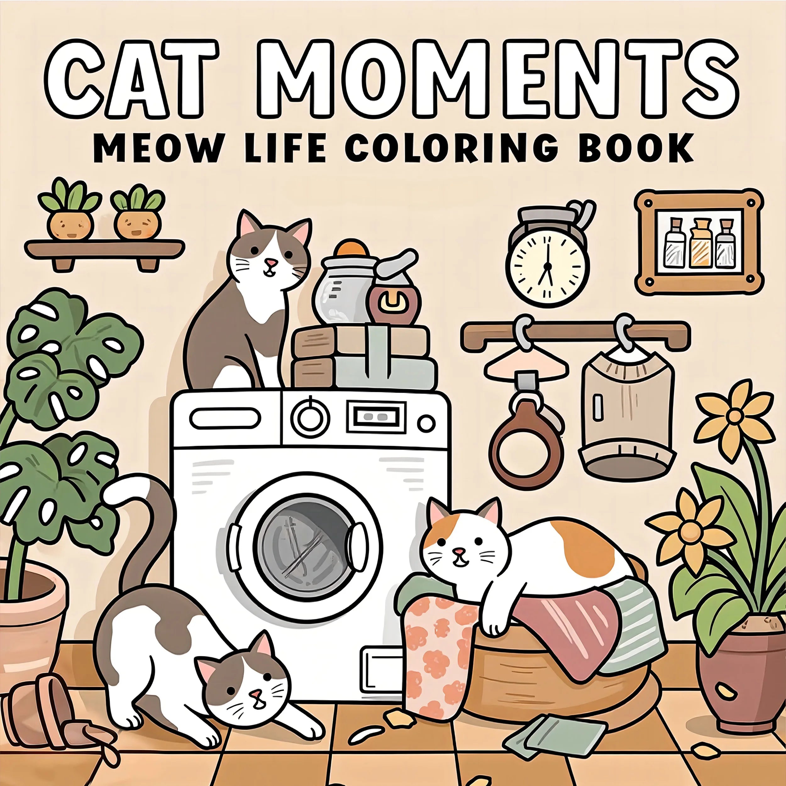 CAT MOMENTS™ Bold & Easy Patterns Coloring Book