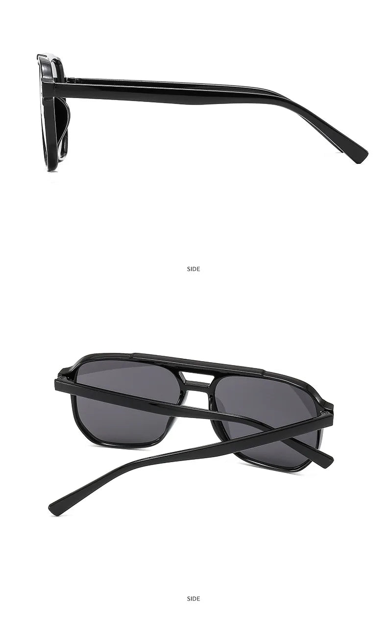 Vintage Chic™ Square Double Bridge Sunglasses