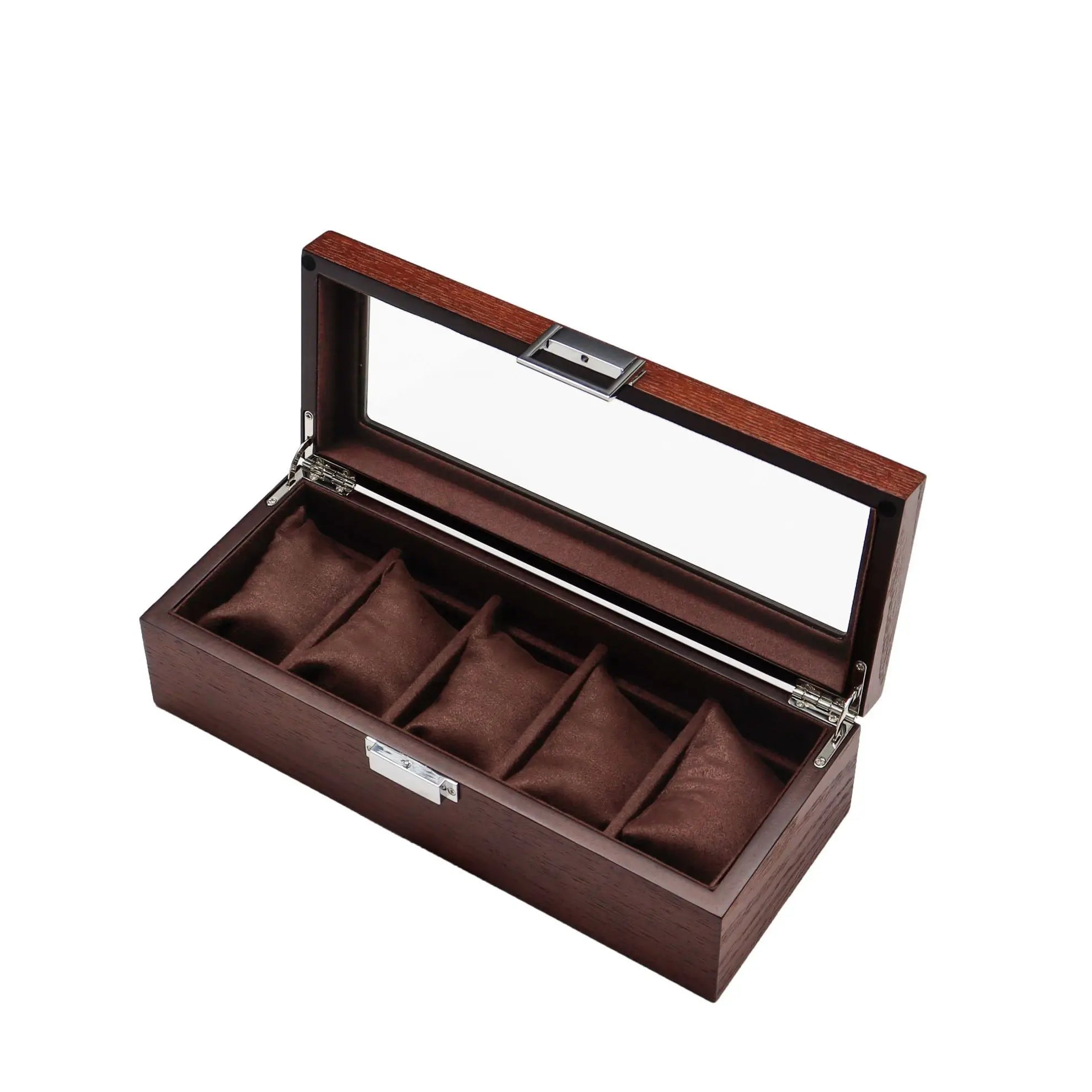 Vintage Luxe Display Case – Transparent Mechanical Watch & Bracelet Organizer