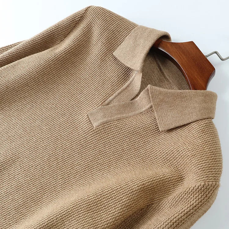 Regent Wool™ Men's Cashmere-Blend Polo Knit