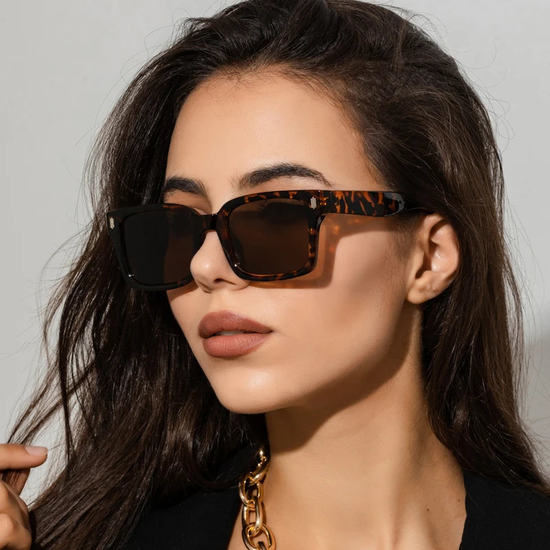Shadow Luxe™ Retro Rectangle Sunglasses