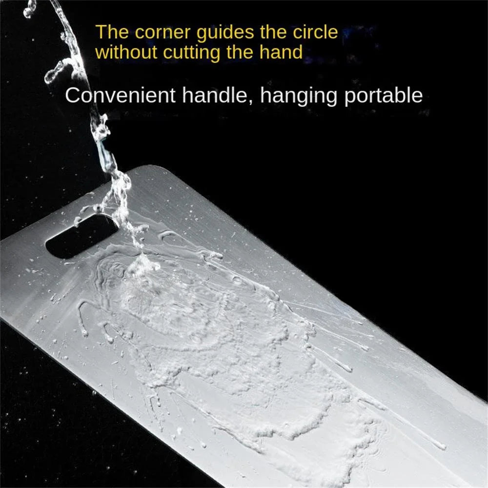 Double-Sided Stainless Steel & Wood Cutting Board