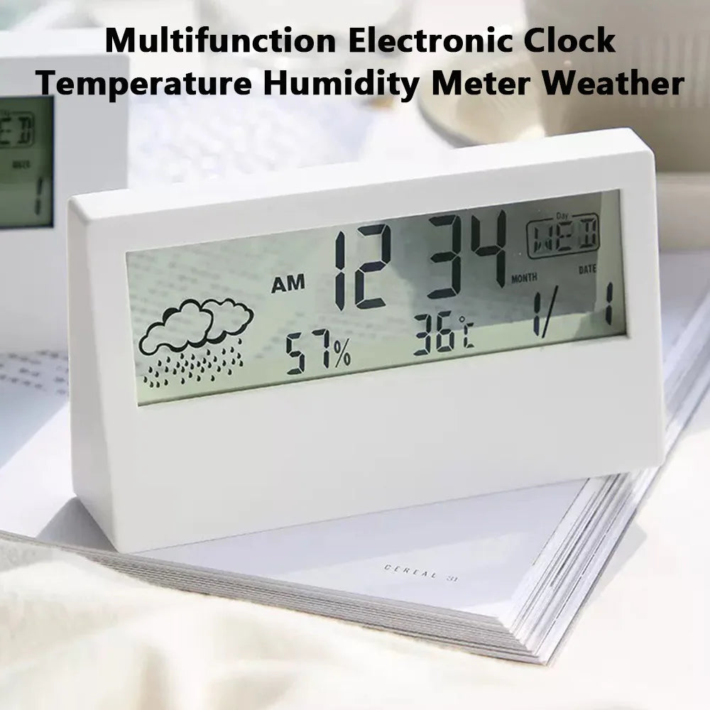 LED Thermo-Hygrometer with Clock & Alarm