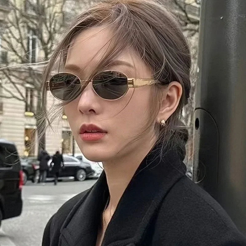 SUNGARDE™ Vintage Oval Metal Sunglasses – Designer High-Quality 2024 Trend