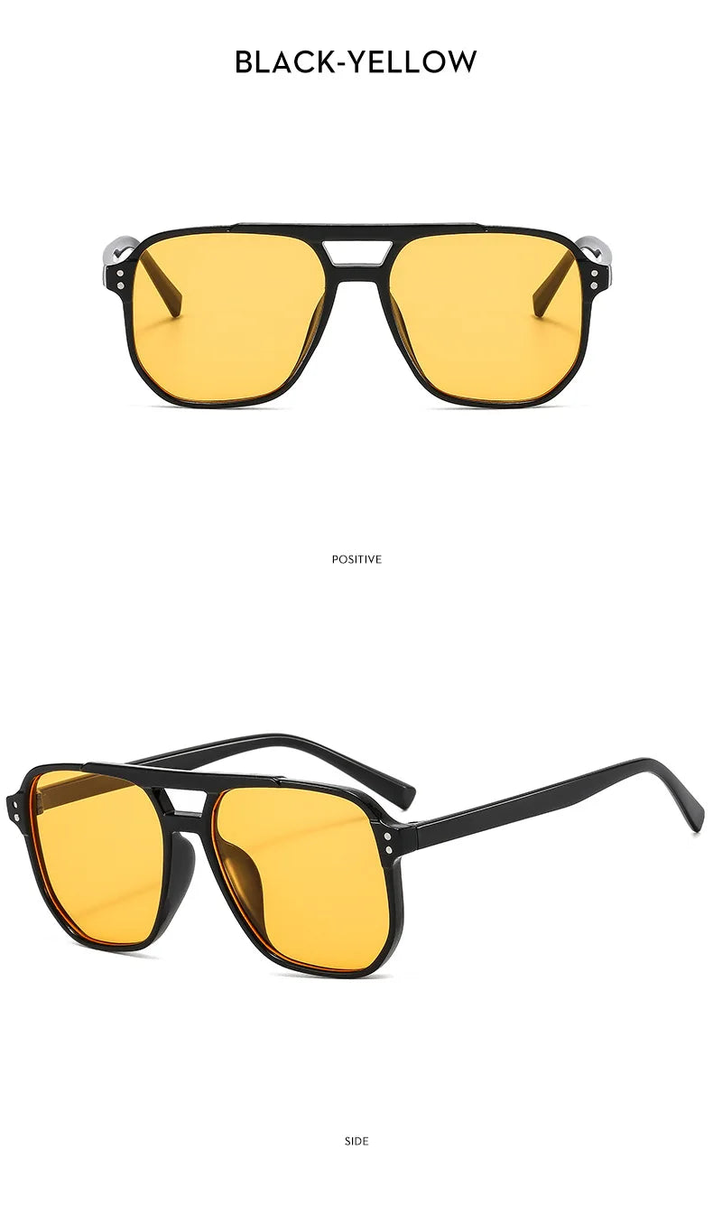 Vintage Chic™ Square Double Bridge Sunglasses