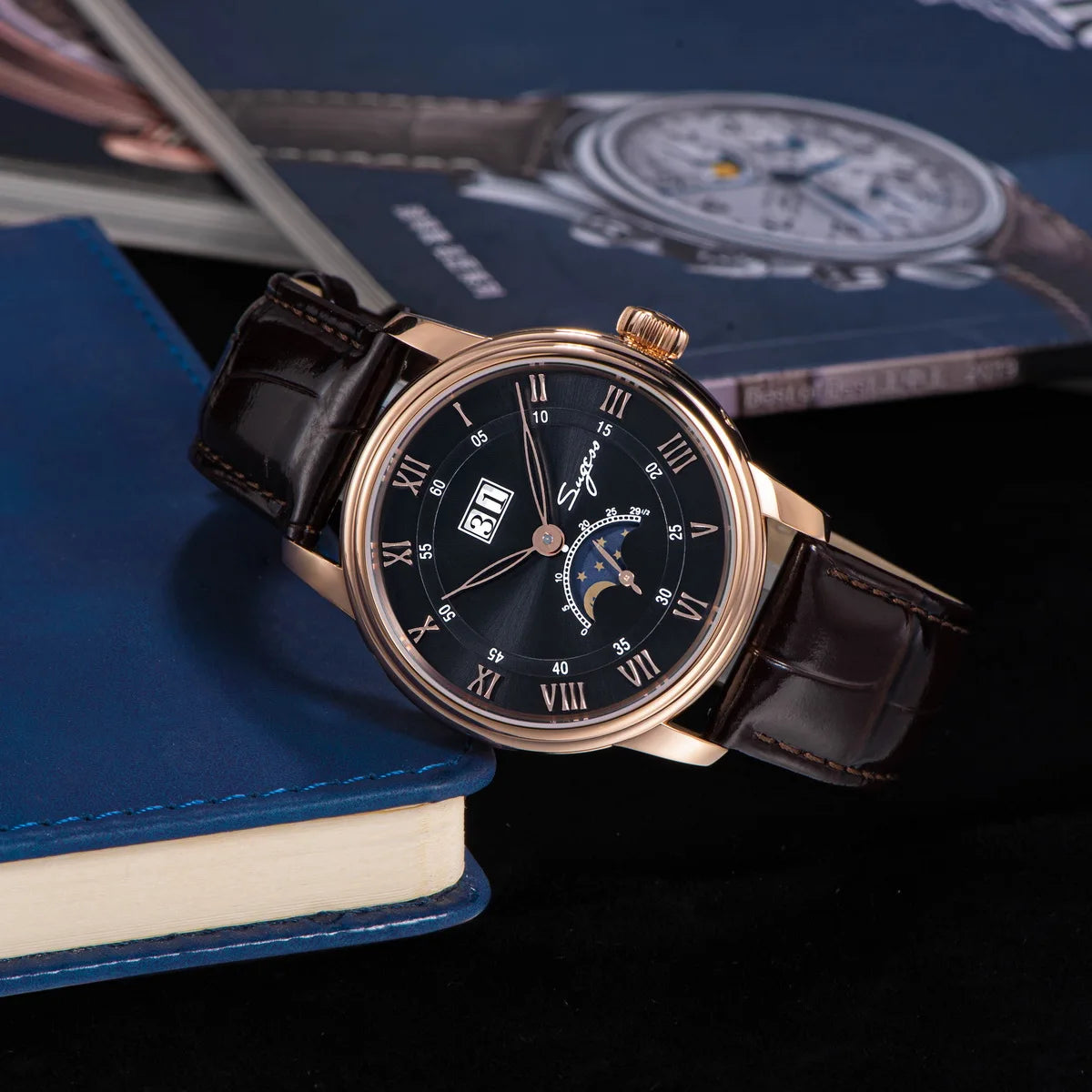 Sugess Blue Moonphase – Automatic Stardust Dial Watch