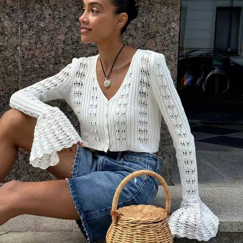 LunaWeave™ Hollow-Knit Summer Cardigan